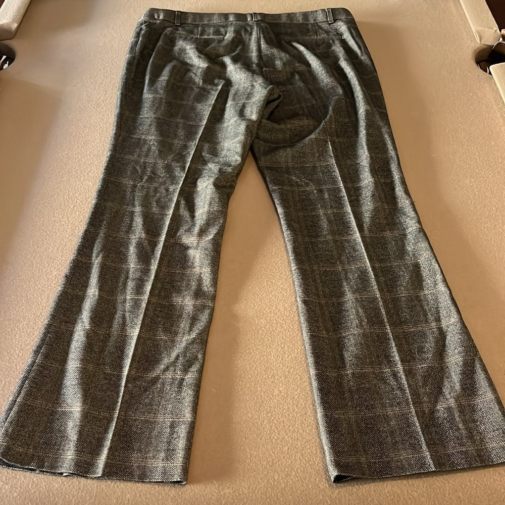 AMANDA & CHELSEA Brown Plaid Trousers - Size 16 - Picture 10 of 14